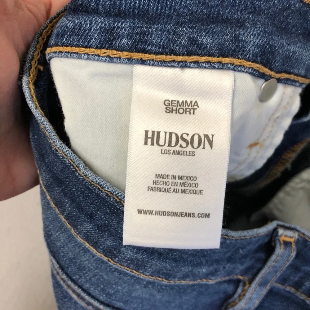 Hudson Gemma Shorts‎ Womens 26 2 Blue Denim Cut Off Distressed Festival Summer